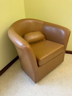 Leather Swivel Chair - Free Delivery