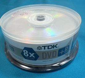 SEALED ~ NEW! TDK 25 Pack DVD-R 4.7GB 8x 120 Minute Single-Sided Recording Video