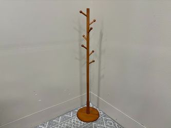 VASAGLE Walnut Finished Coat Rack