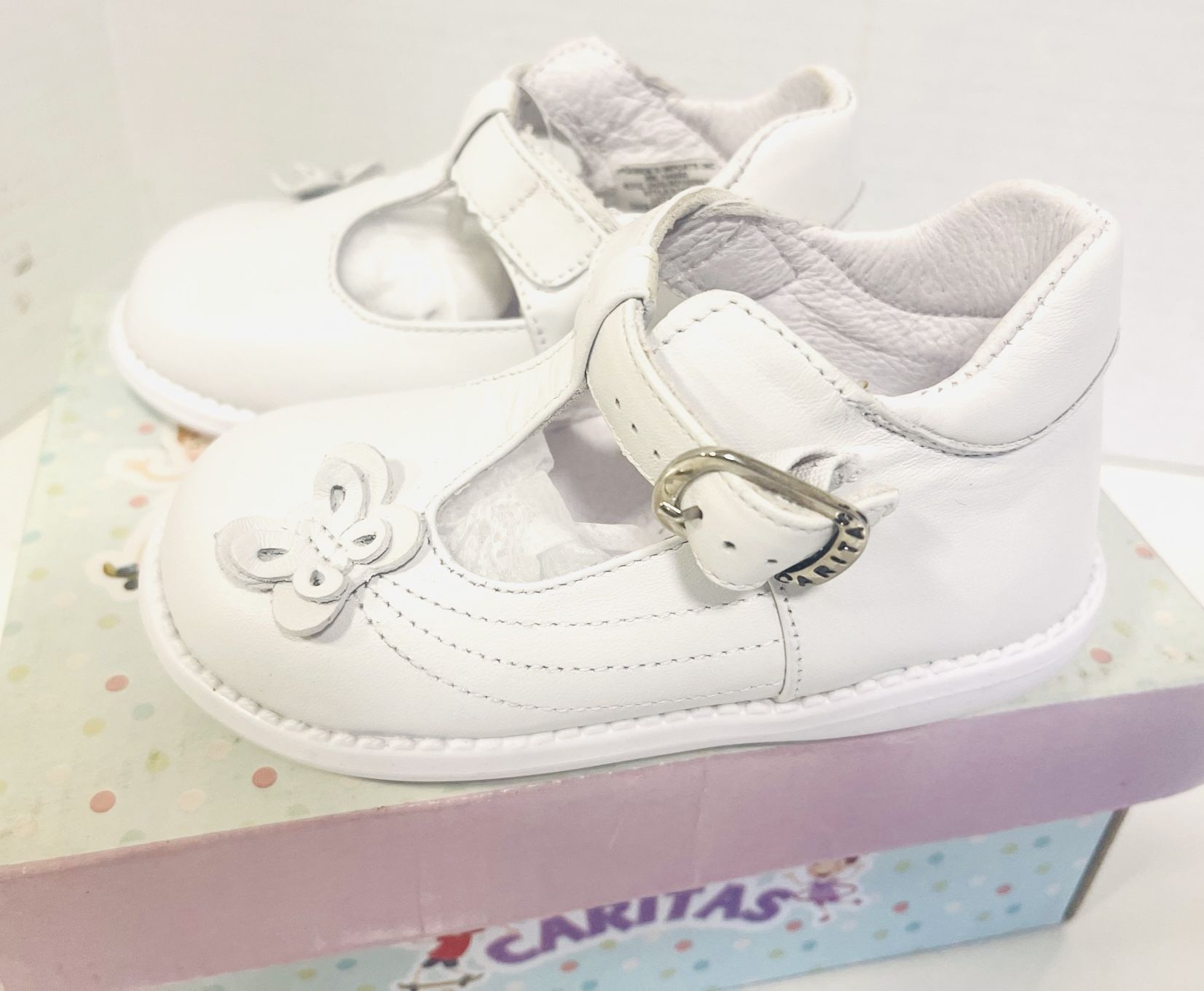 BABY SHOES- Mexican -Calzado Caritas De Bebé - New - Size 6 White