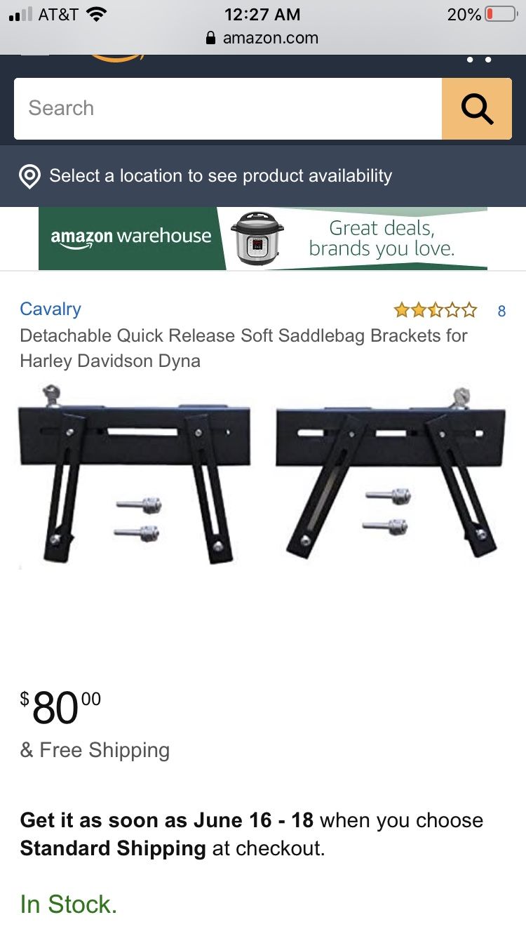 Harley dyna quick release brackets