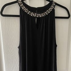 NWOT “Black Sleeveless Formal Elegant Blouse”