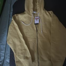 Nike Yellow Hoodie Zip  New Large 