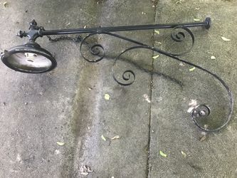 Vintage cast iron Industrial Service Station Light fixture