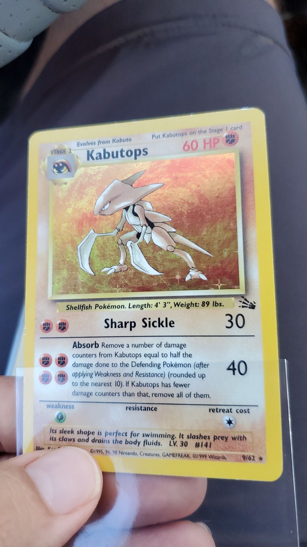 Pokemon Cards Fossil Kabutops