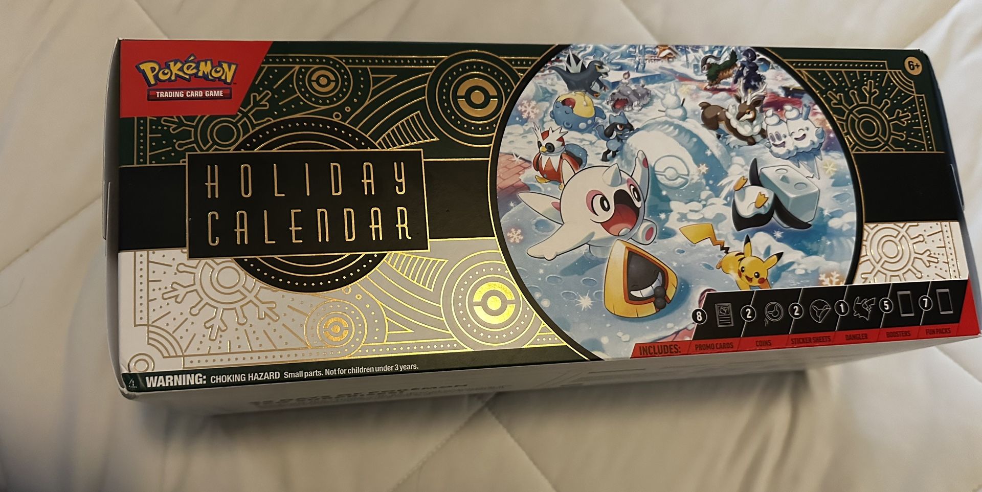 what booster packs come in the pokemon holiday calendar Amazon.com: Pokémon TCG: Holiday Calendar (8 Foil Promo Cards, 5 Booster  Packs & More) : Toys & Games