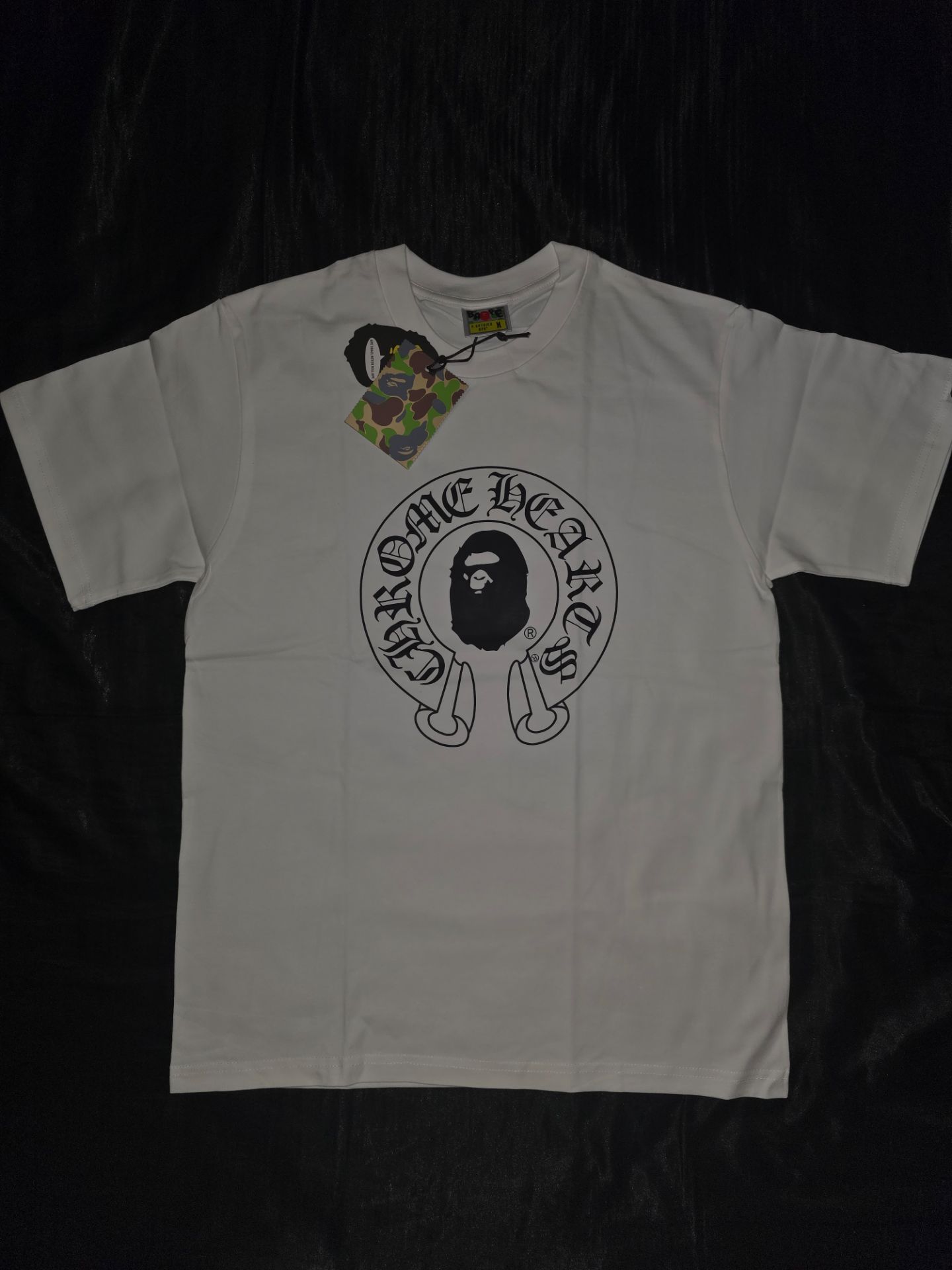 Bape x Chrome Hearts Apehead T-Shirt, White, Size S, M, L & XL