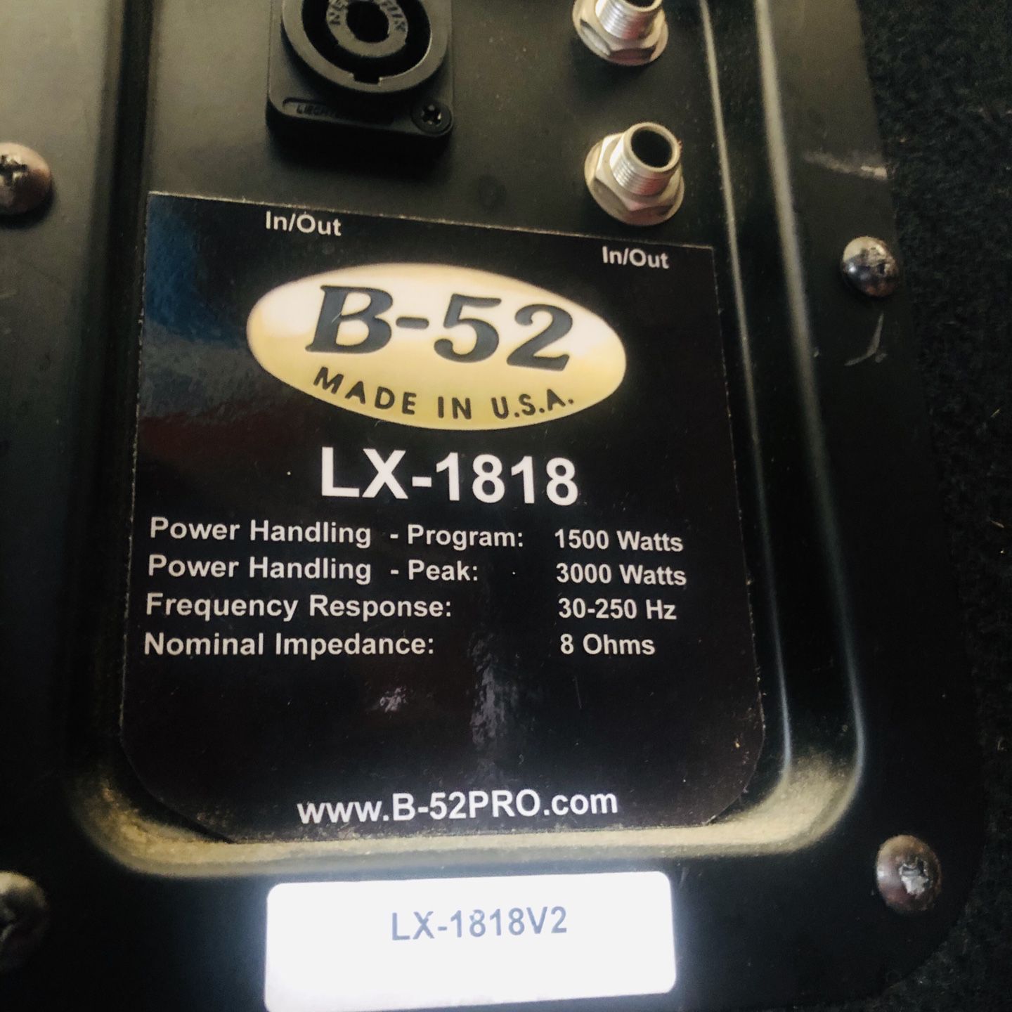 LX-1818V2 B-52 Speaker Dual 18”