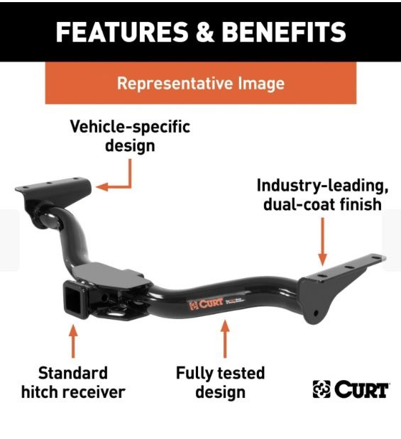 Curt 13435 Trailer Hitch Subaru Forrester, 2014-2018 New