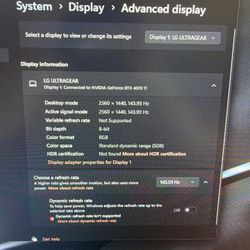 LG Ultragear 27in 1440P 144hz Nano-IPS Monitor
