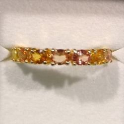 Beautiful 14k Gold 🆕 Genuine Sapphire Ring 💍 SIZE 6.25!