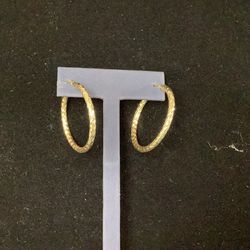 14k yellow gold hoop earrings