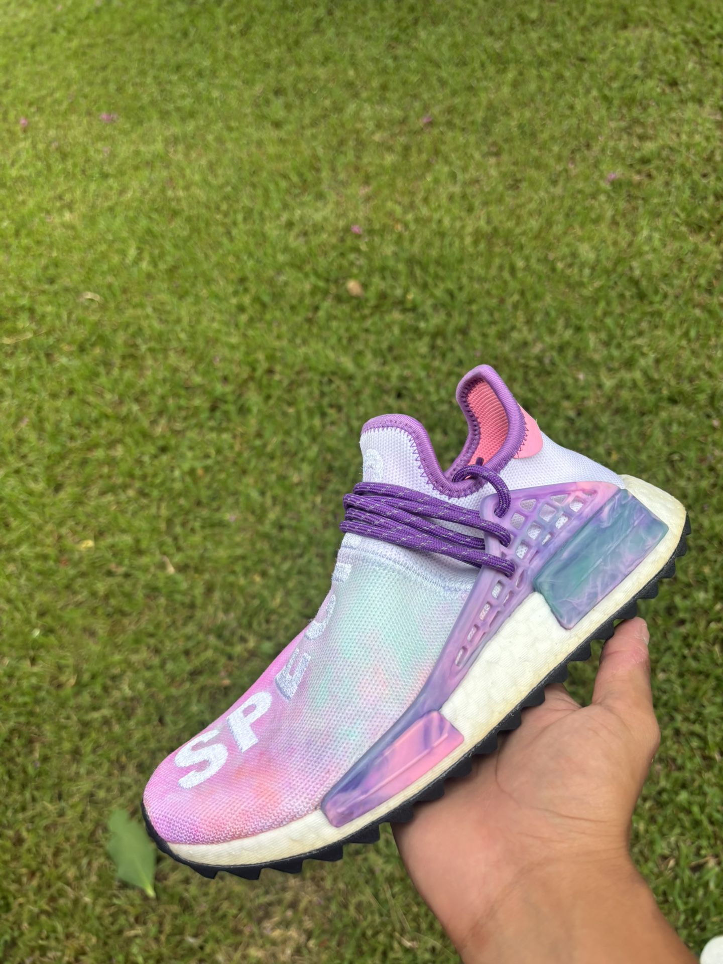 adidas gazelle silver green womens Pharrell Human Races NMD Holi Festival Pink Glow – THE-ECHELON main image 0