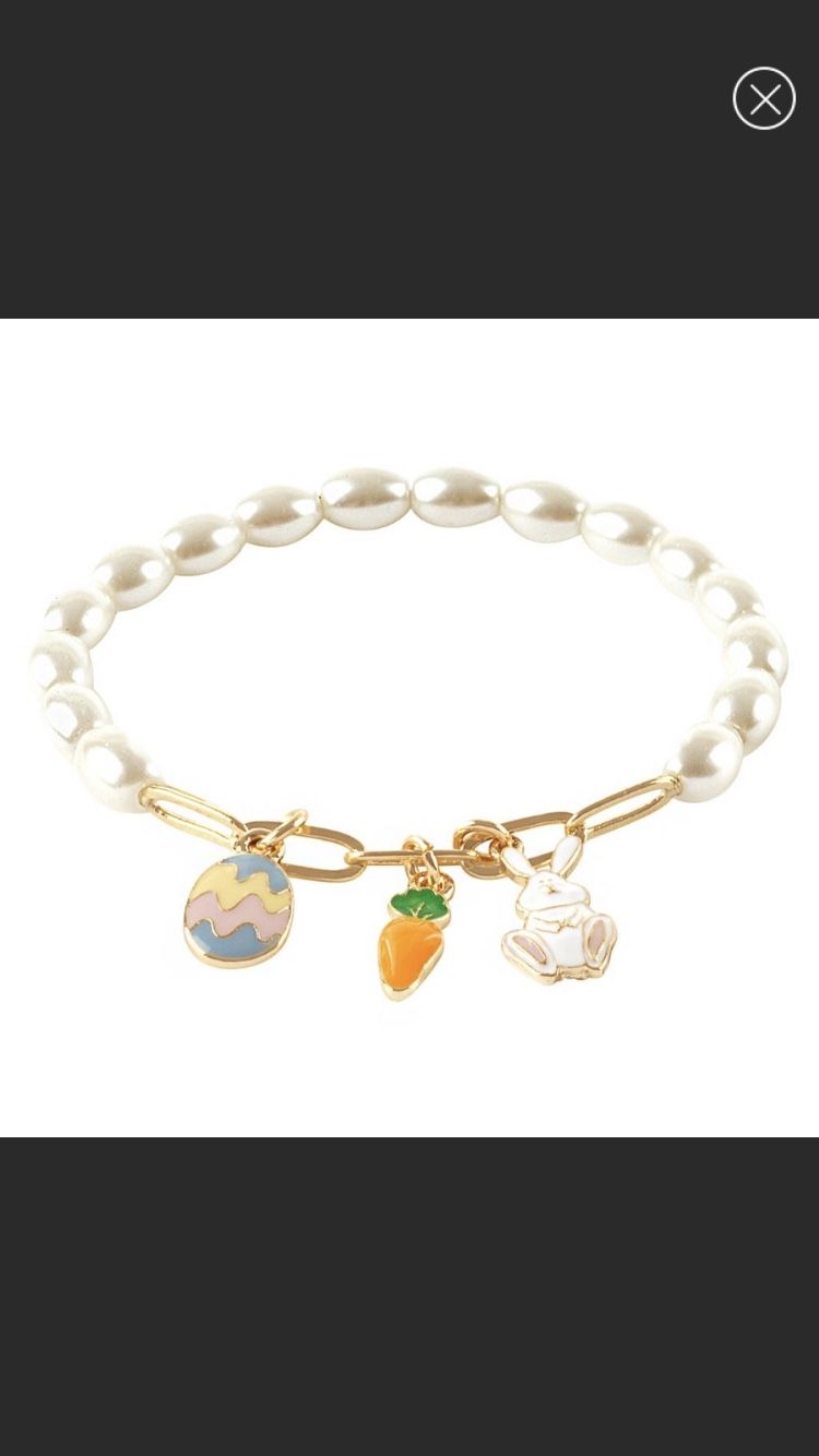 NEW Pearl Easter Charm Bracelet 