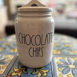 Rae Dunn chocolate chips canister