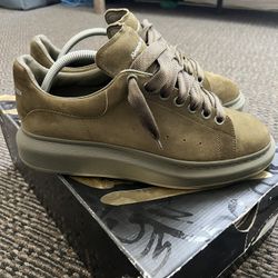 Alexander McQueen Oversized Military Green Suede 42 Eu Size 9 Mens