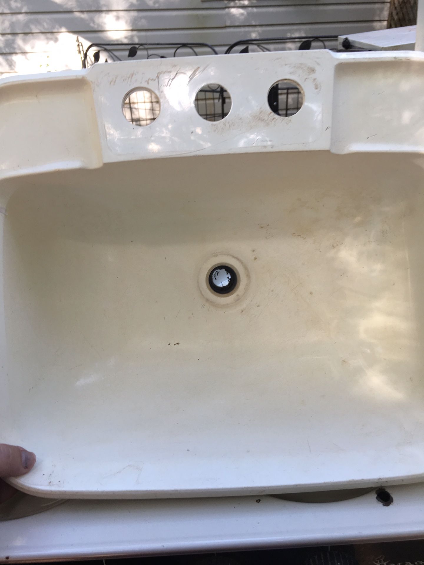 Rv or camper fiberglass small sink