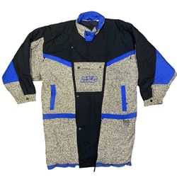 Vintage AXO Motocross Racing Jacket 199OS Mens Medium Grey Black Blue