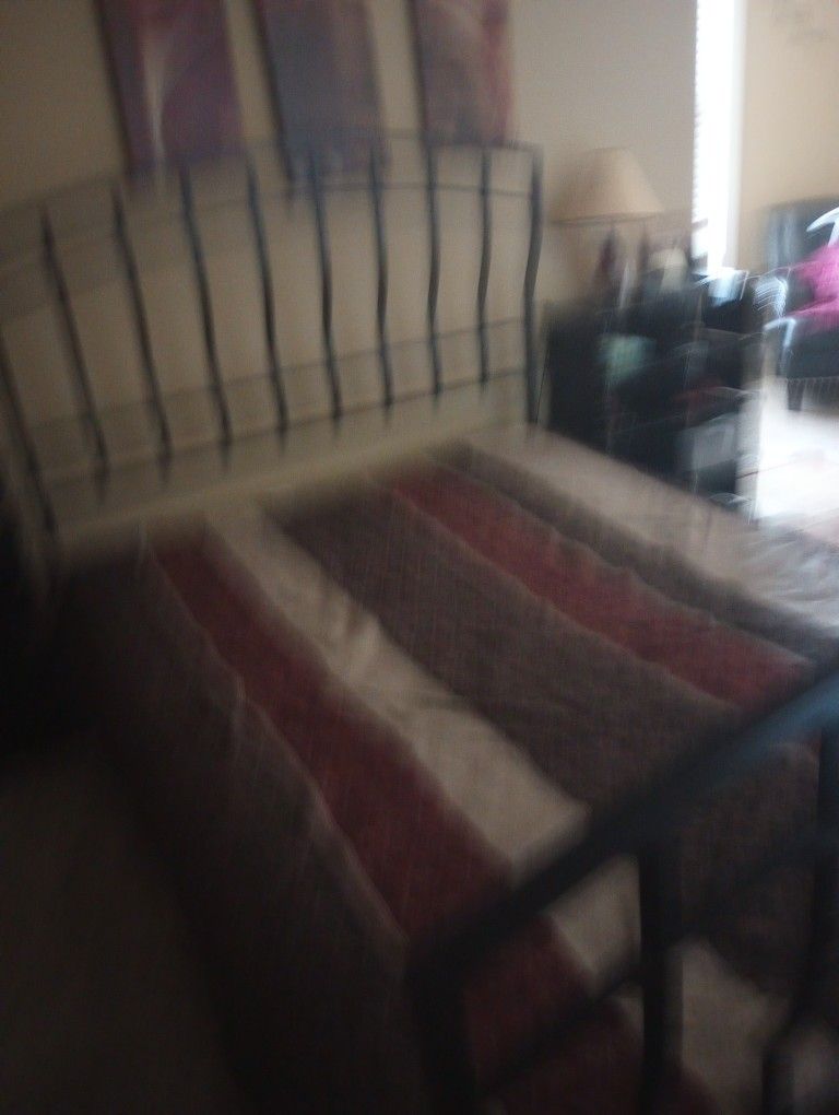 Queen Bed Frame Black And Black Chair