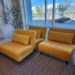 Mustard Futon Chair Bed 