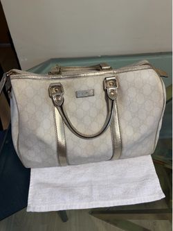 Gucci Joy Boston Ivory/Pewter Bag Satchel