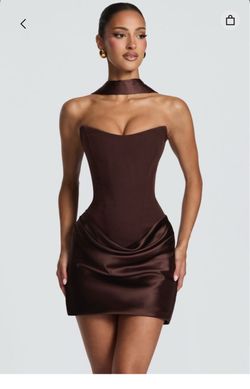 Maggie mini dress- plum brown