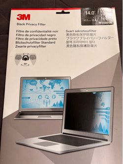 3M black privacy filter 12.2x6.9 inch