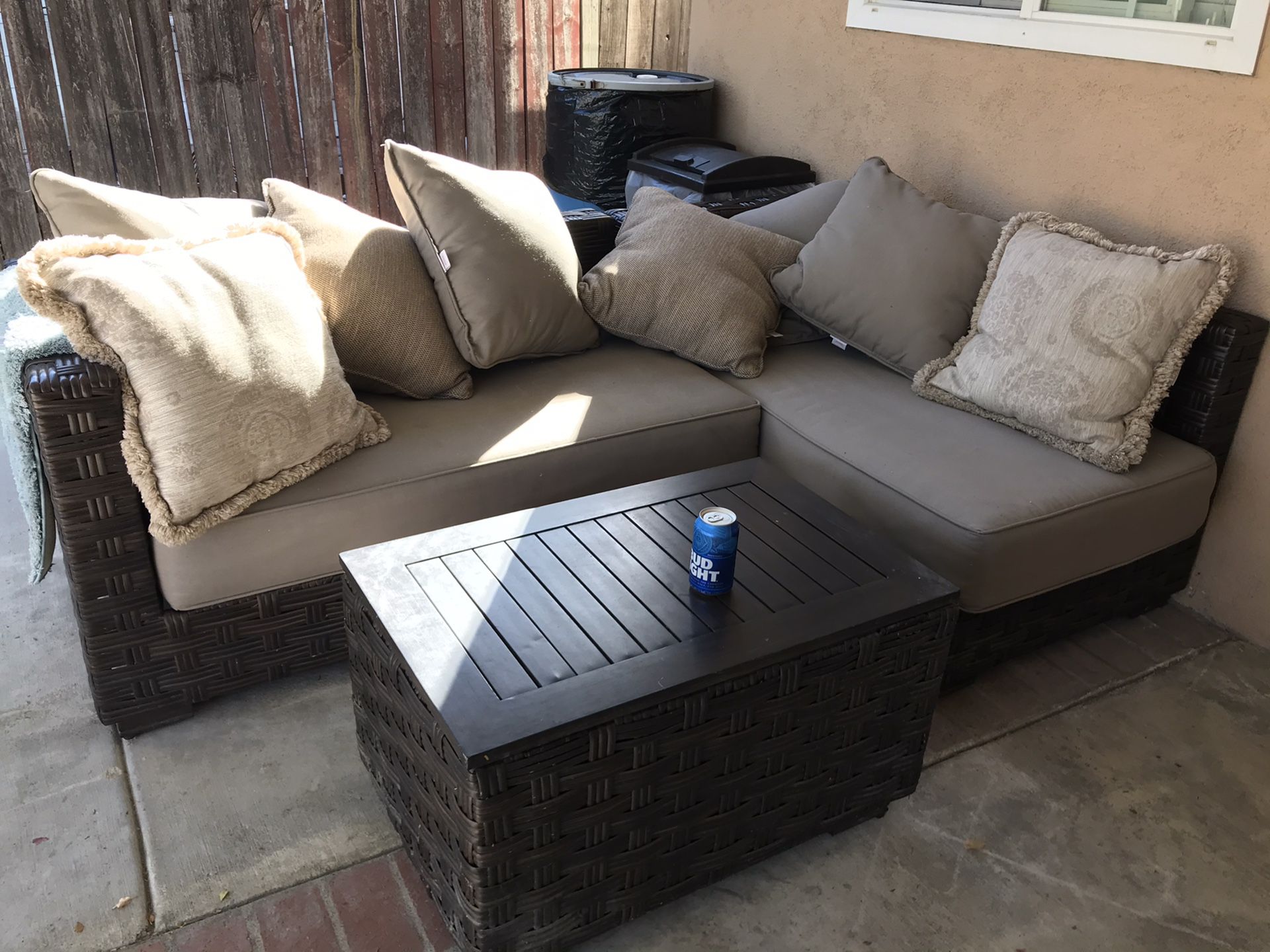 Costco patio outdoor sectional furniture sofa table