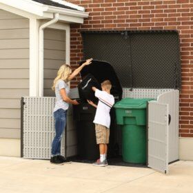 Lifetime 60212 Horizontal Outdoor Storage Shed 75 Cubic Foot Capacity!