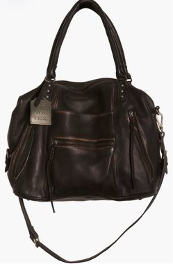 Free People We The Free Emerson Leather Tote in black