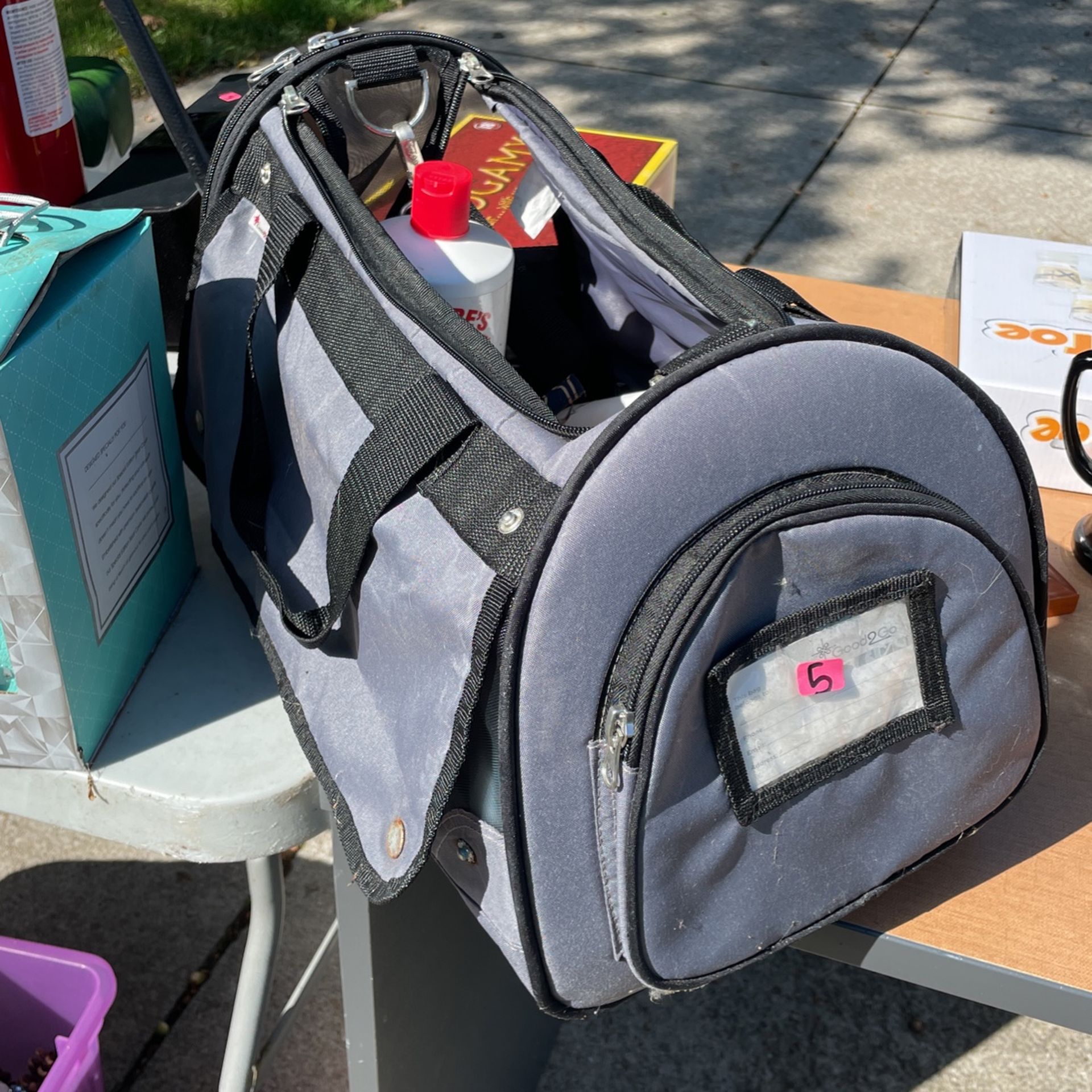 Small Dog Carrier With Supplies