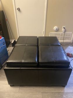 Black Ottoman With Storage