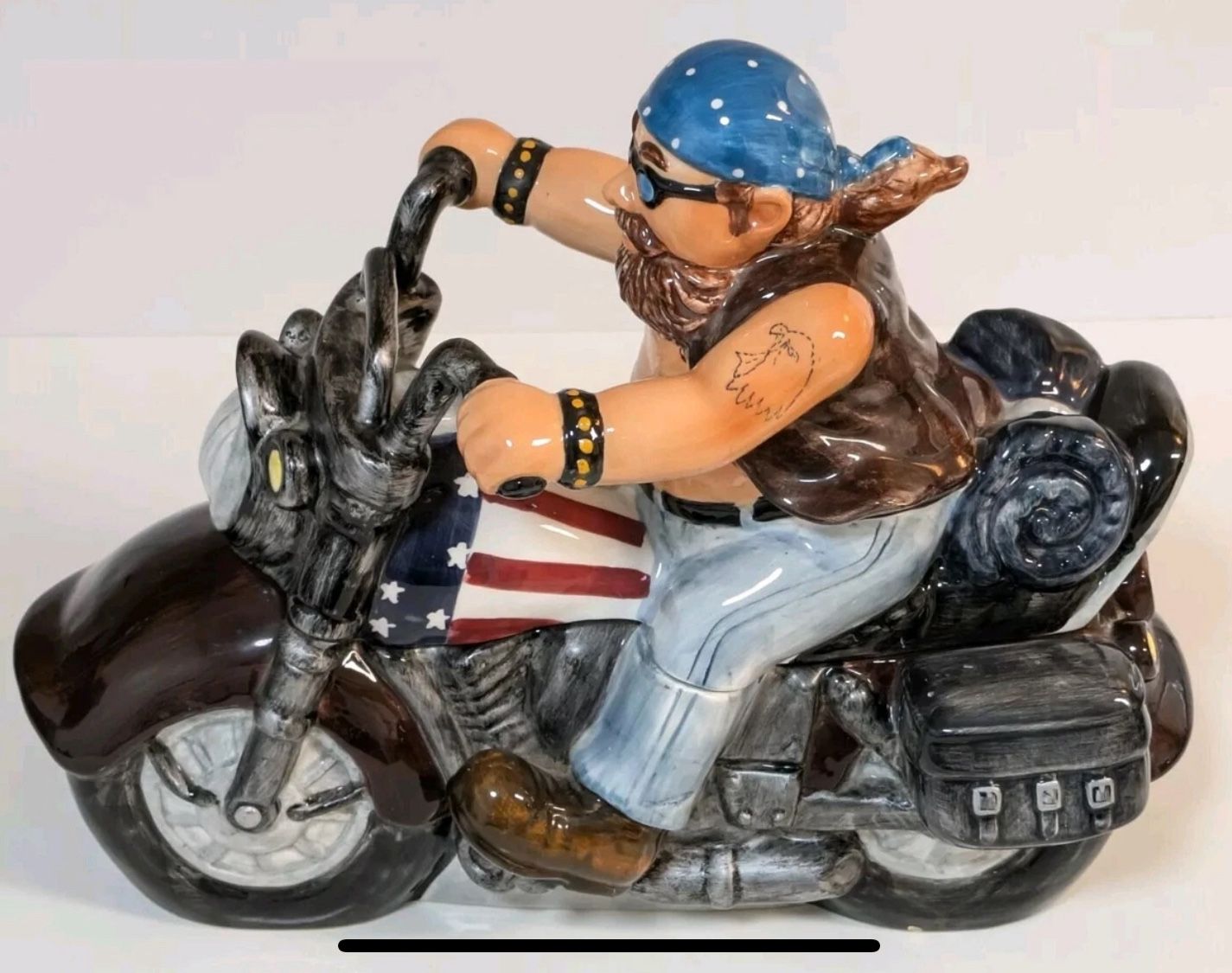 Biker Cookie Jar By Popular Creations