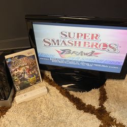 Nintendo Wii With Smash Bros Brawl
