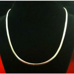 18" x 5mm Solid Sterling Silver Flat Herringbone Chain Necklace, Made in Italy