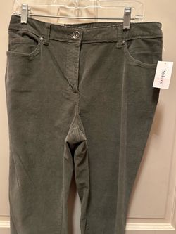 Corduroy Pants Women, Ivy Green, Dressy Casual for Work, Size 8, Style and Co., Macy’s