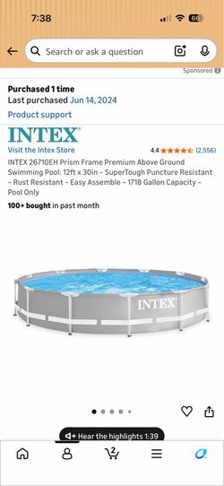 Intex Above Ground Pool