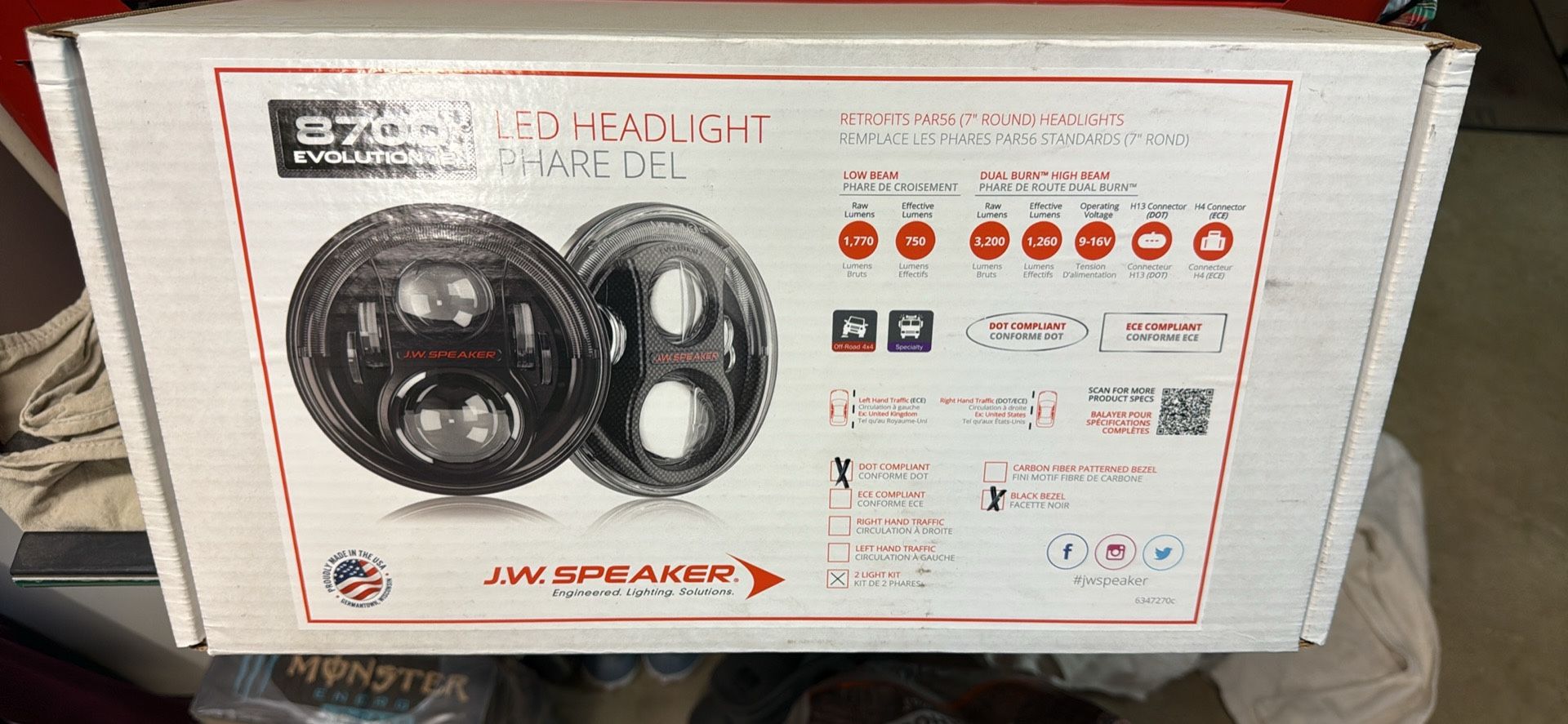 1 Only JW Speaker LED Headlight