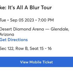 Drake tickets *2nd Row - Middle Stage* 1600 Each OBO 