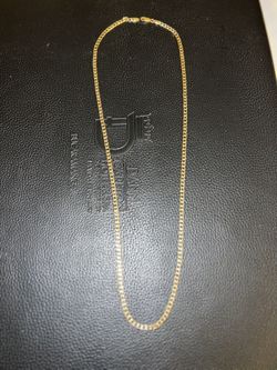 18k Solid Gold Hammered Chain, Size 24”