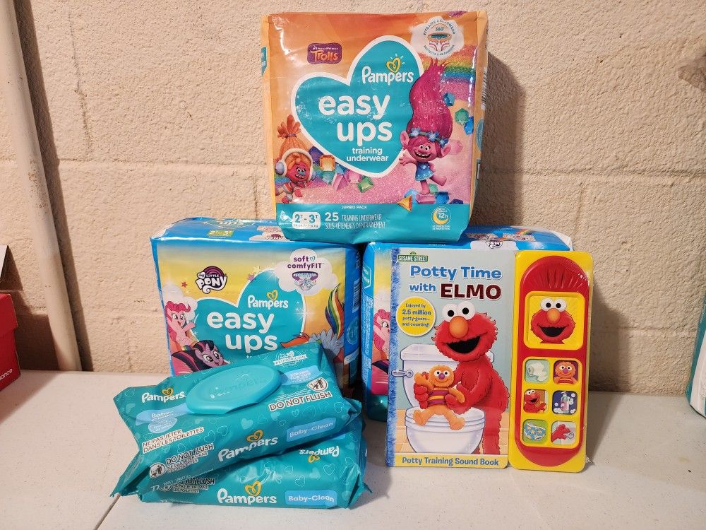 Pampers Easy Ups Pull Ups Diapers Potty Training Elmo