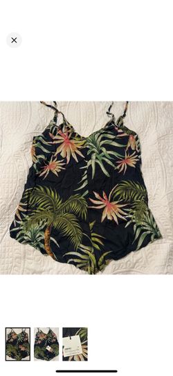 Beach Riot Romper With Tropical Print