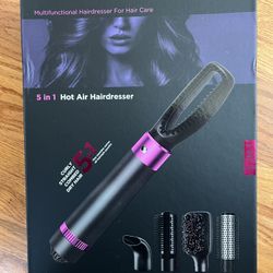 5 In 1 Hair Dryer Brush Straightener