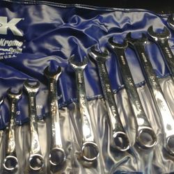 SK SuperKrome Combination Wrench Set, SAE