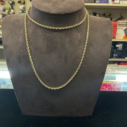 14KT Solid Rope Chain I-2378