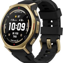 Amazfit T-Rex 3 Pro 44mm - Black & Gold - Titanium & Sapphire - 3,000 Nit AMOLED Smart Watch