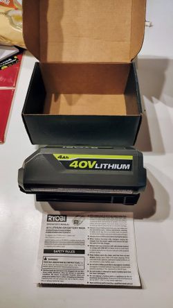NEW RYOBI OP40404 40V 4.0Ah HIGH CAPACITY LITHIUM-ION BATTERY - GENUINE RYOBI OEM