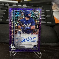 2025 Topps Chrome Update Dalton Rushing Purple Speckle Autograph /299 Rookie Card