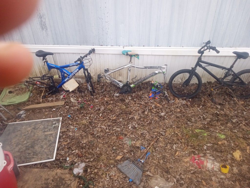 3 Bike Frames And 6 Bikes