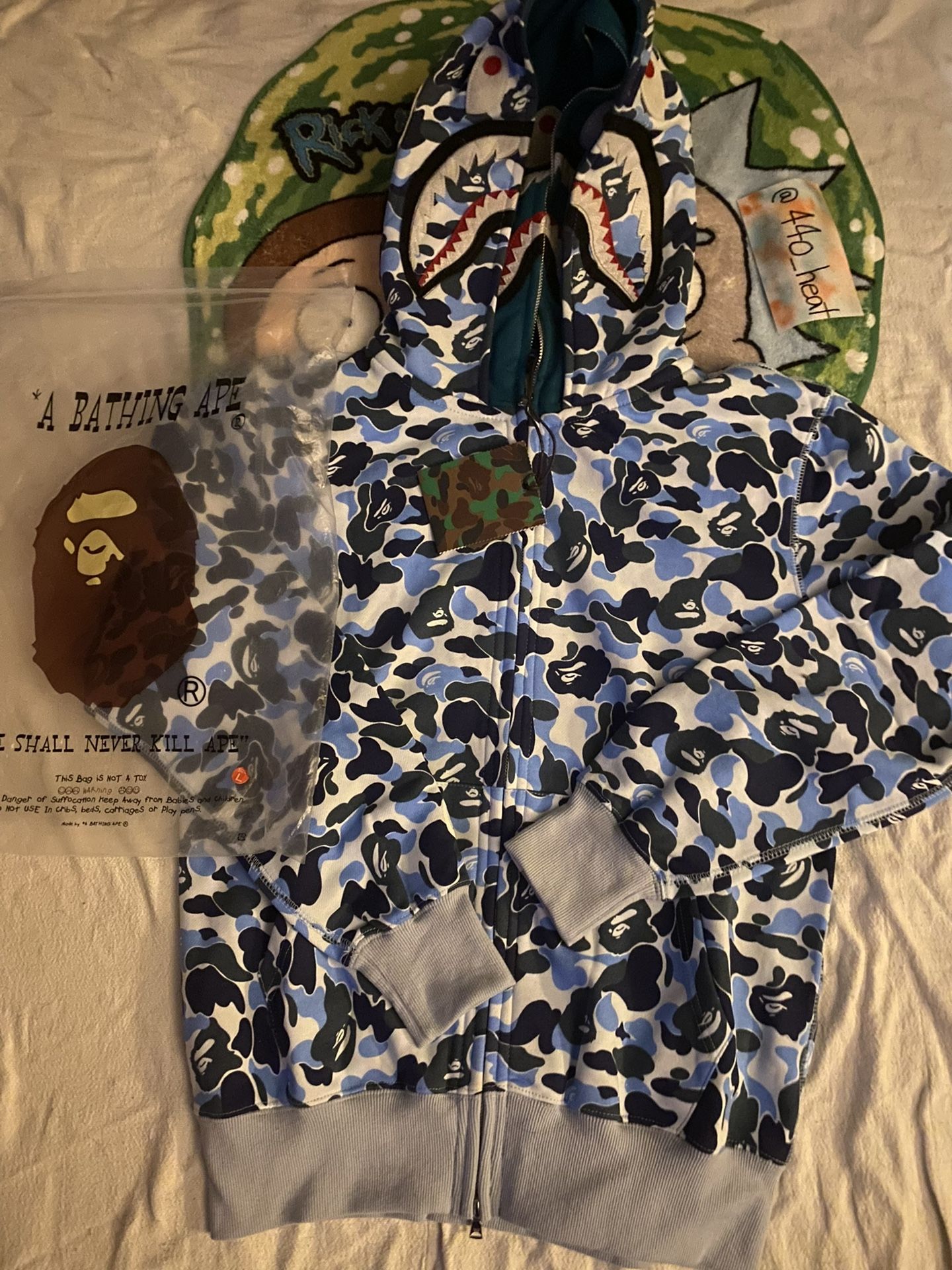 BAPE double hooded hoodie